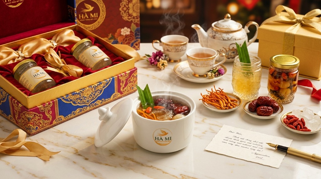 Set quà biếu sức khỏe yến sào cao cấp và thố yến chưng nóng tại Đà Nẵng